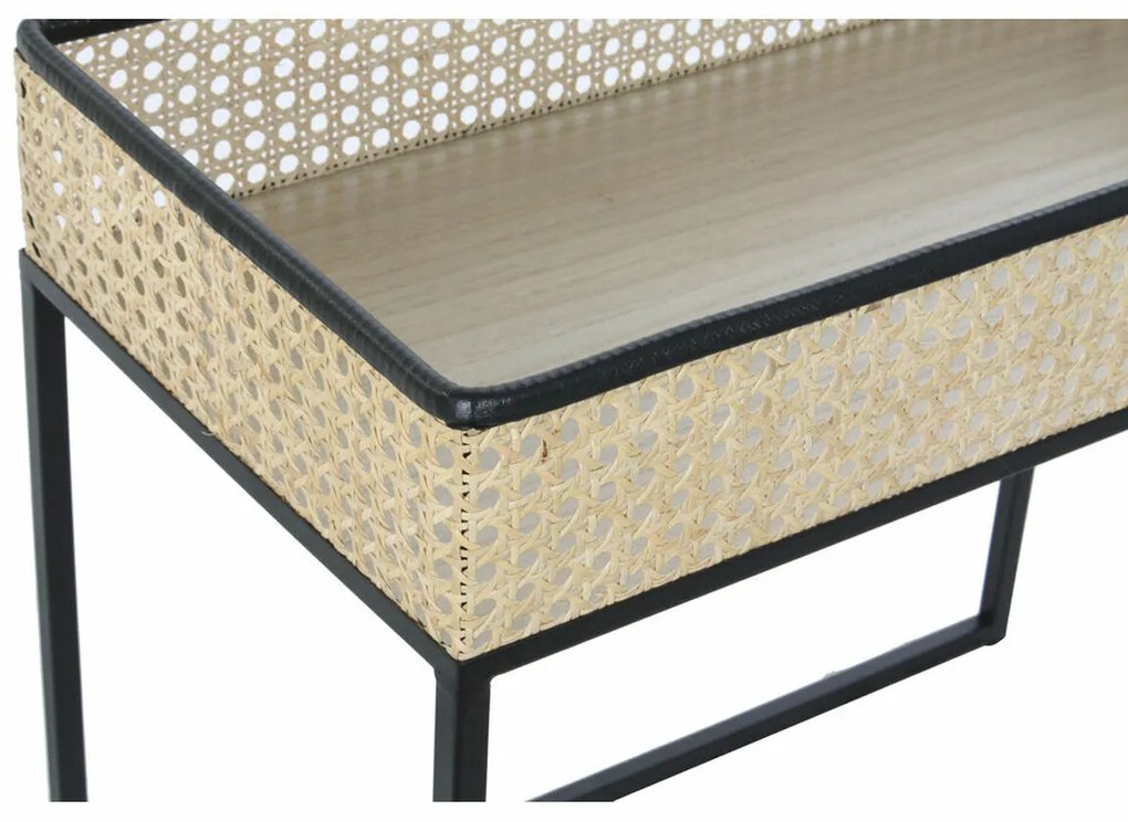Τραπεζάκι Καφέ DKD Home Decor Μαύρο Φυσικό 60 x 30 x 50 cm