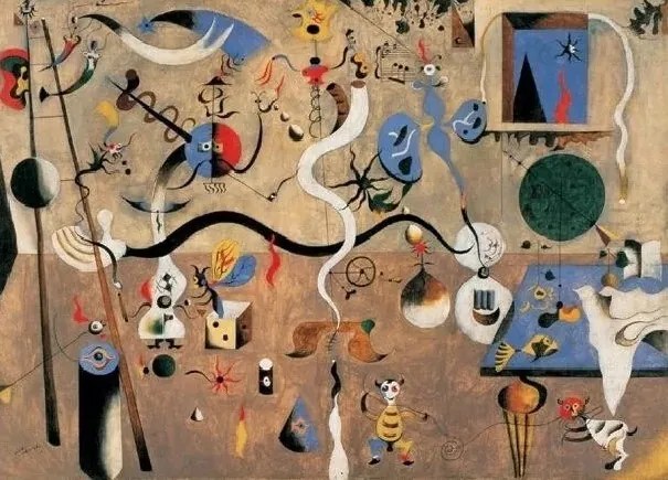 Εκτύπωση τέχνης Harlequin's Carnival, 1924-25, Joan Miró