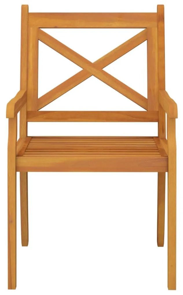 Καρέκλες Τραπεζαρίας Εξ. Χώρου 8 τεμ. Μασίφ Ξύλο Ακακίας - Καφέ