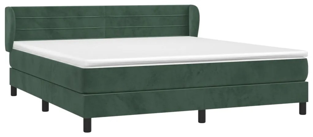 ΚΡΕΒΑΤΙ BOXSPRING ΜΕ ΣΤΡΩΜΑ ΣΚΟΥΡΟ ΠΡΑΣΙΝΟ 180X200ΕΚ. ΒΕΛΟΥΔΙΝΟ 3127568