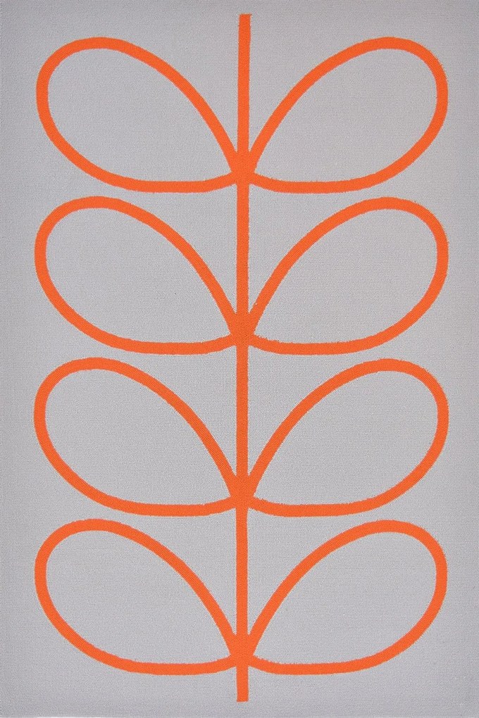 Χαλί Giant Linear Stem 460703 White-Orange Orla Kiely 140X200cm