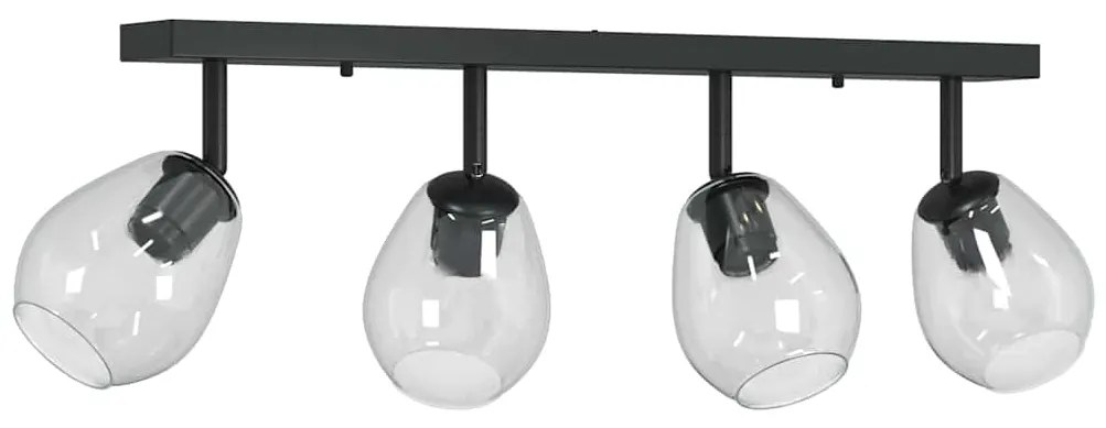 vidaXL Σποτ οροφής Μαύρο 70 x 13 x 26 εκ. Γυαλί και μέταλλο