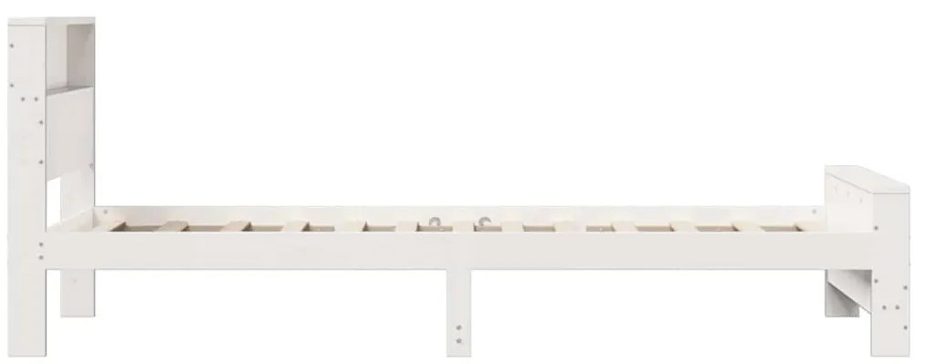 vidaXL Σκελετός Κρεβατιού Λευκό 90 x 190 cm Μασίφ ξύλο πεύκου
