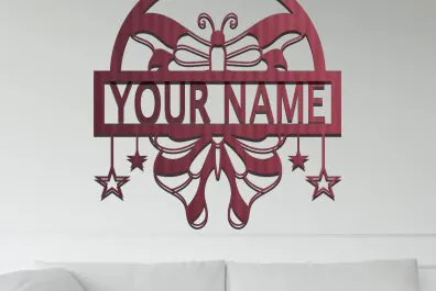 Σετ των 2 Intra απο ξύλο plywood 3mm-4mm πάχος Πινακίδα ονόματος πεταλούδας Δίασταση 30x20 cm INTRAFABR-74097930