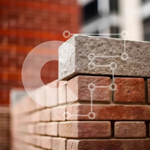 Intra Συλλεκτικό Ξύλινο Παζλ Plywood 4mm - Όμορφη εικόνα του ξεπερασμένου κόκκινου τοίχου Σε Ξύλινο Κουτί - Διαστάσεις Puzzle: 10x10 cm – 25 κομμάτια