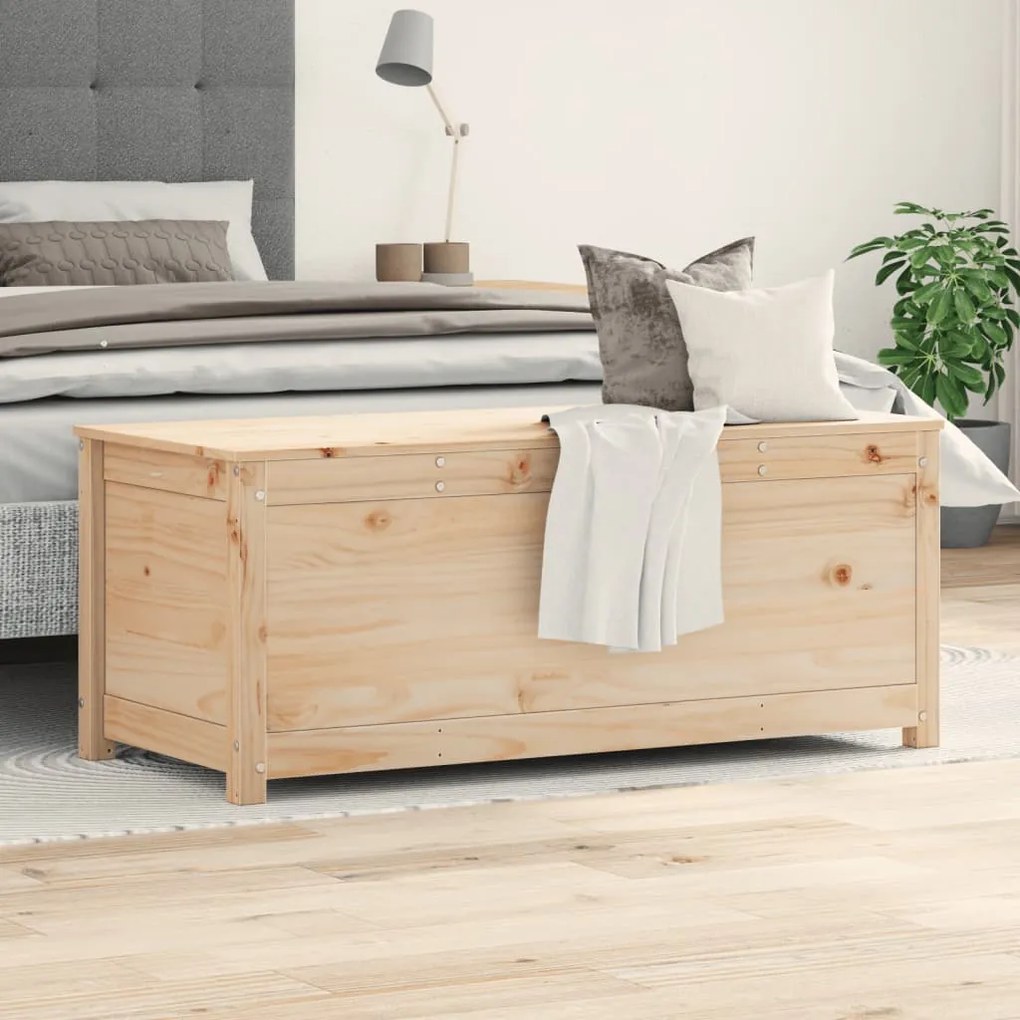 vidaXL Κουτί Αποθήκευσης 110 x 50 x 45,5 εκ από Μασίφ Ξύλο Πεύκου