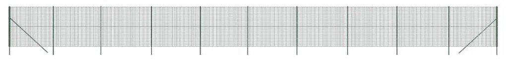 vidaXL Συρματόπλεγμα Περίφραξης Πράσινο 2,2x25 μ. Γαλβανισμένο Ατσάλι