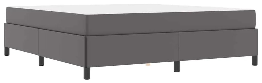 vidaXL Σκελετός κρεβατιού με στρώμα Γκρι 180 x 200 cm Τεχνητό δέρμα