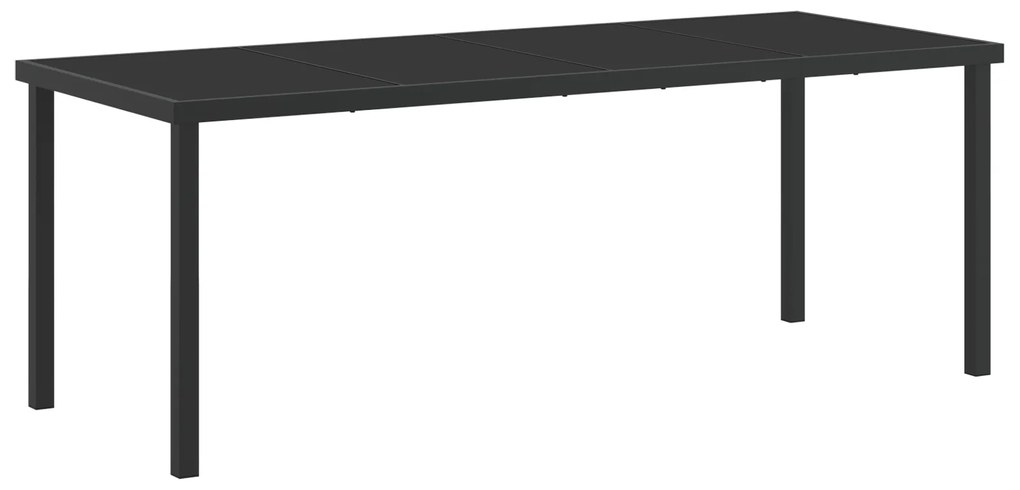 vidaXL Σετ Καλοκαιρινής Τραπεζαρίας 9 Τεμαχίων Black Poly Rattan