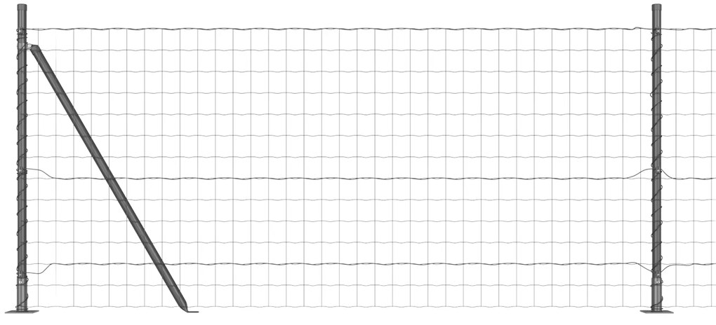 vidaXL Euro Fence με 7 Φλάντζες 1x10 μ Γαλβανισμένος Χάλυβας