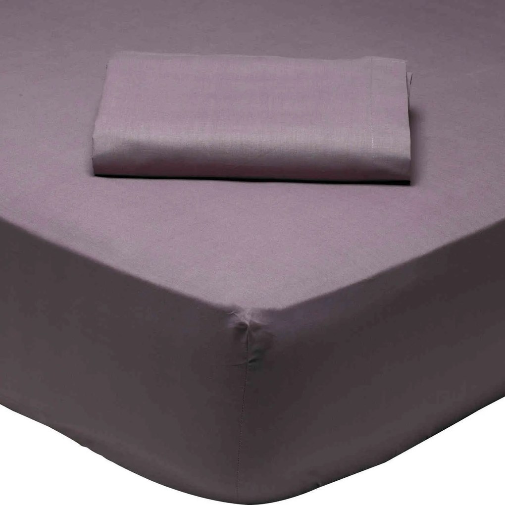 Σεντόνι 1010 Με Λάστιχο Best Colors Purple Das Home Υπέρδιπλo 170x200cm Με Λάστιχο 100% Βαμβάκι