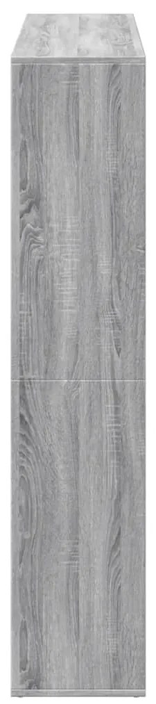 vidaXL Βιβλιοθήκη Γκρι Sonoma 137,5x29x137,5 εκ. Επεξεργασμένο Ξύλο