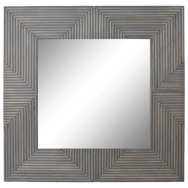 Τοίχο καθρέφτη DKD Home Decor Γκρι 121 x 4 x 121 cm
