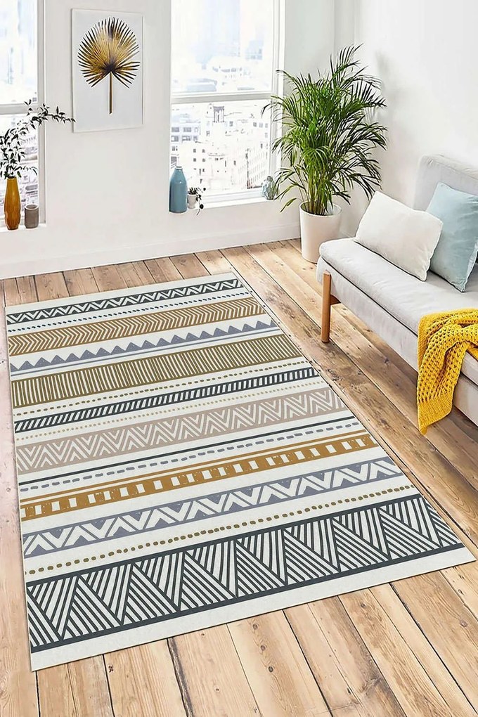 Χαλί W1079 213HFT1725 Grey-Yellow Conceptum Hypnose 140X220 cm