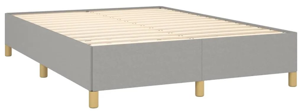 vidaXL Σκελετός Κρεβατιού Χωρίς Στρώμα Αν. Γκρι 140x190 εκ. Υφασμάτινο