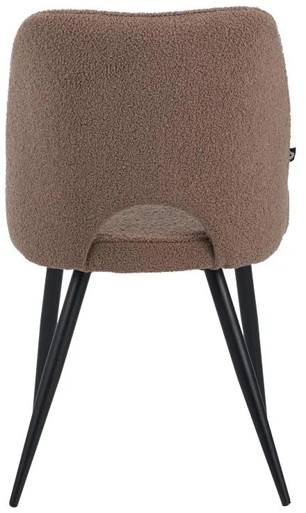 Καρέκλα Renish ύφασμα cappuccino - μαύρα μεταλλικά πόδια 61x47x91,5 εκ. 47x61x91.5 εκ.