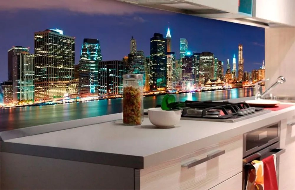 Αυτοκόλλητη φωτοταπετσαρία για βραδινή κουζίνα Μανχάταν - 180x60