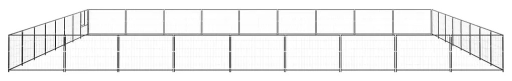 vidaXL Σπιτάκι Σκύλου Μαύρο 72 μ² Ατσάλινο