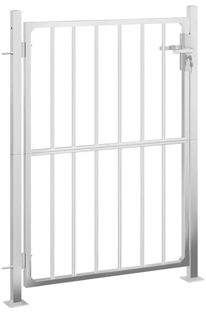 vidaXL Πόρτα Κήπου 100x120 εκ. από Ανοξείδωτο Ατσάλι