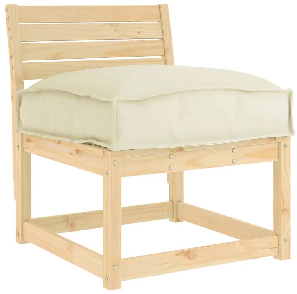 vidaXL Μαξιλάρι παλέτας για κάθισμα Κρεμ 50 x 50 x 12 cm Ύφασμα Oxford