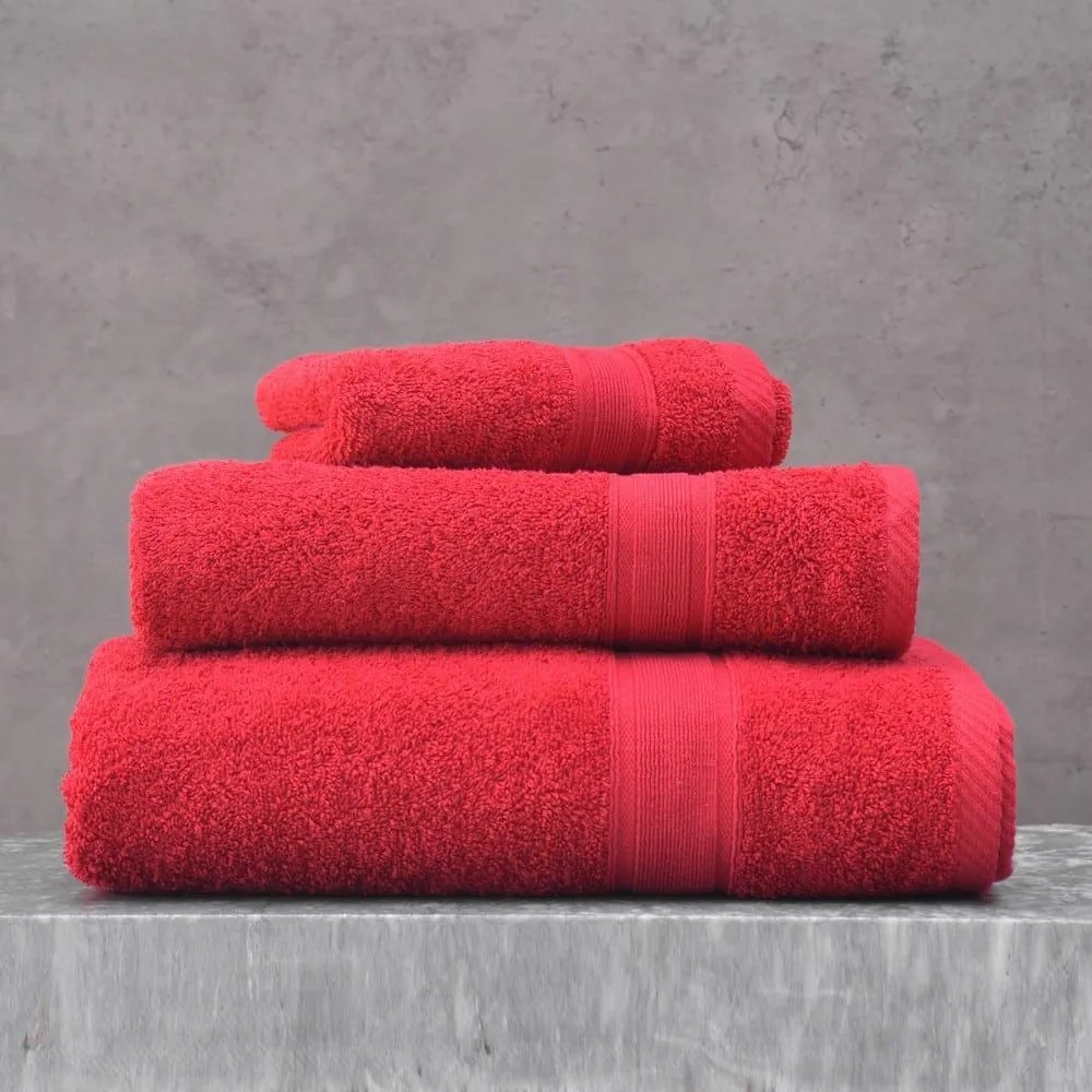 Πετσέτα Illusion Red Ρυθμός Σώματος 100x150cm 100% Cotton