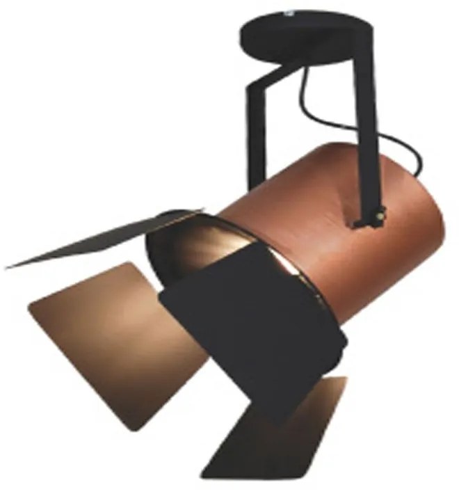 Φωτιστικό Οροφής - Πλαφονιέρα Arlen 77-4289 31x56cm E27 60W Copper-Black Homelighting Metal