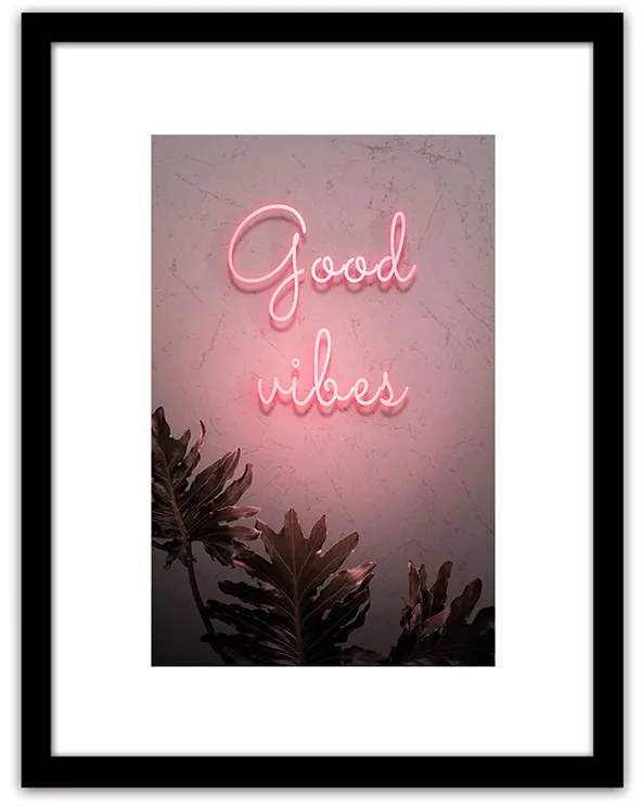 Πίνακας Σε Κορνίζα ArteLibre Πλαστικό -Good Vibes- 35x45x1.8cm