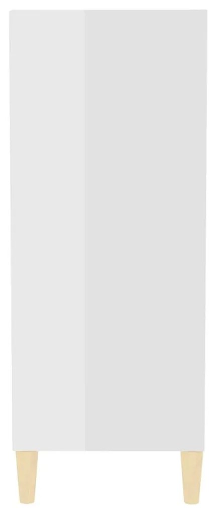 Ραφιέρα Γυαλιστερή Λευκή 57 x 35 x 90 εκ. από Επεξ. Ξύλο - Λευκό
