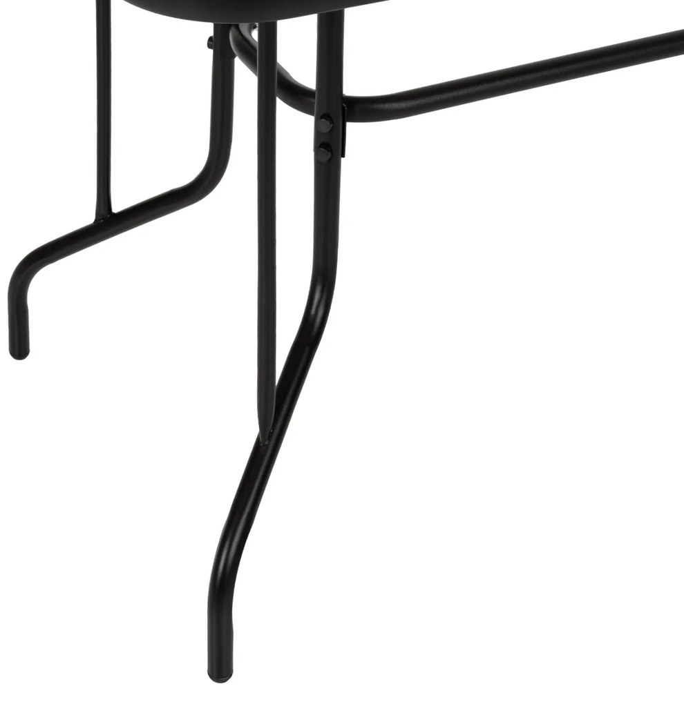 Τραπέζι ADAM C5020.03 Μεταλλικό Μαύρο με Γυάλινη επιφάνεια 110Χ60Χ71Υεκ. 110x60x71 εκ.