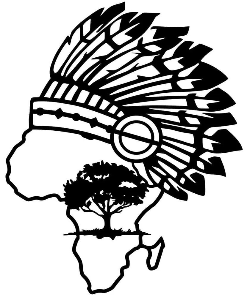 Διακοσμητικό Τοίχου African 899SKL2507 55x70cm Black Wallity Μέταλλο