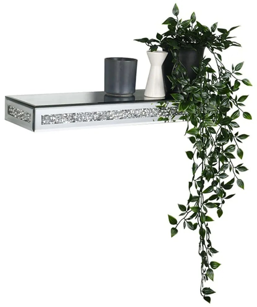 Ράφι Τοίχου Zoe 1420200 50x15x5,5cm Glitter Effect Mirror Clear