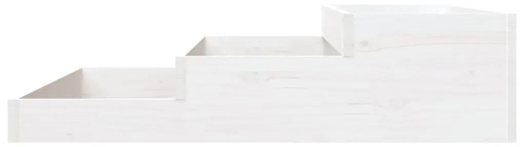 vidaXL Ζαρντινιέρα Λευκή 107 x 107 x 27 εκ. από Μασίφ Ξύλο Πεύκου