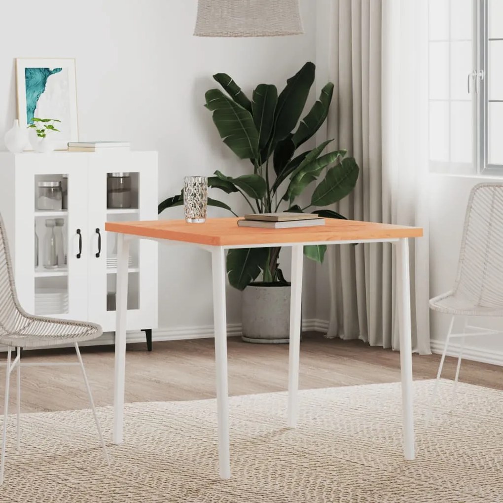 vidaXL Επιφάνεια Τραπεζιού Τετράγωνη 70x70x2,5 εκ. Μασίφ Ξύλο Οξιάς