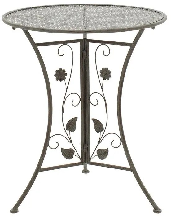 Τραπεζαρία Abriel σετ 3τεμ μέταλλο ανθρακί antique