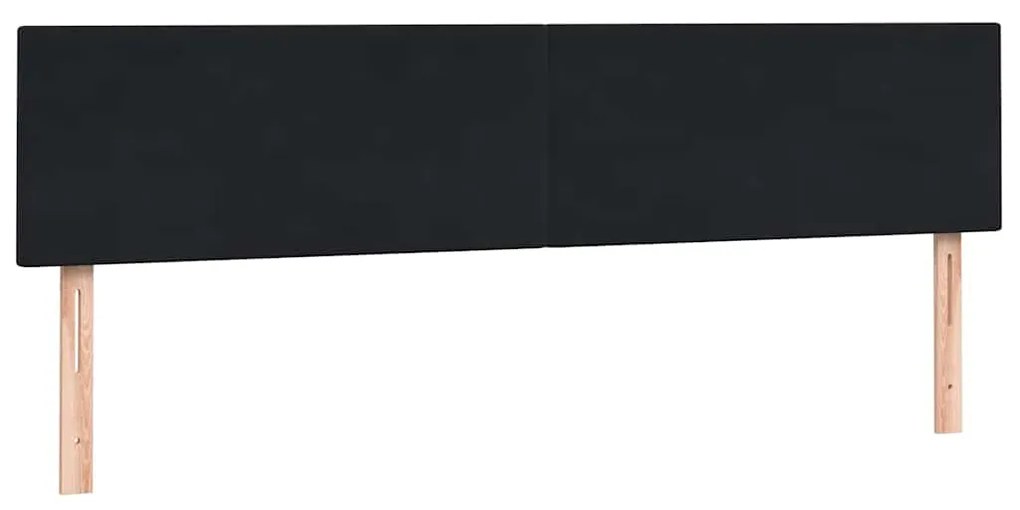 vidaXL Box Spring Κρεβάτι με στρώματα Μαύρο 180x210 cm Velvet