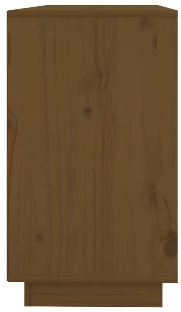 vidaXL Μπουφές με Συρτάρια Καφέ Μελί 111x34x60 εκ. Μασίφ Ξύλο Πεύκου