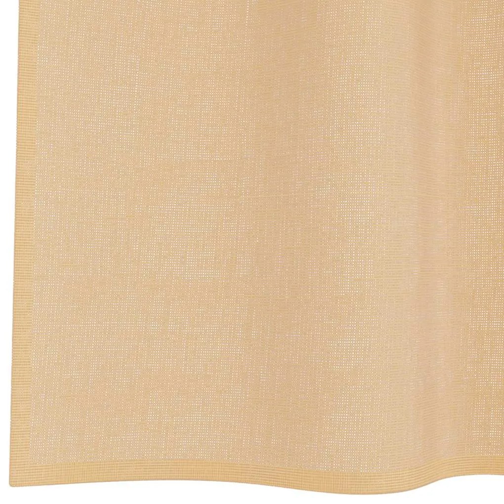 vidaXL Voile κουρτίνες με ροδέλες 2 τεμάχια Χρώμα Άμμου