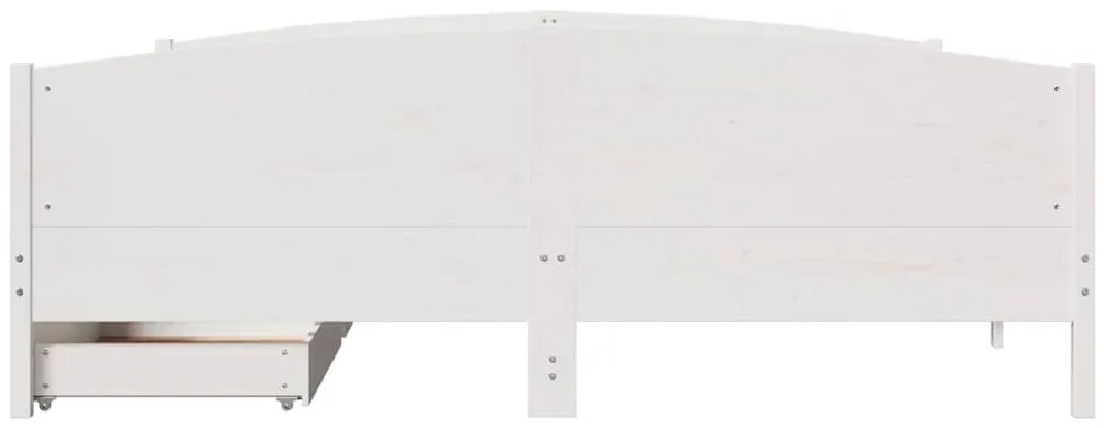 vidaXL Σκελετός Κρεβ. Χωρίς Στρώμα Λευκό 180x200 εκ Μασίφ Πεύκο