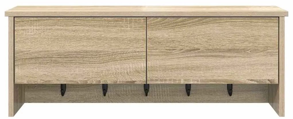 vidaXL Τοίχου Κρεμάστρα Sonoma Δρυς 80 x 20 x 30 cm Επεξεργασμένο ξύλο