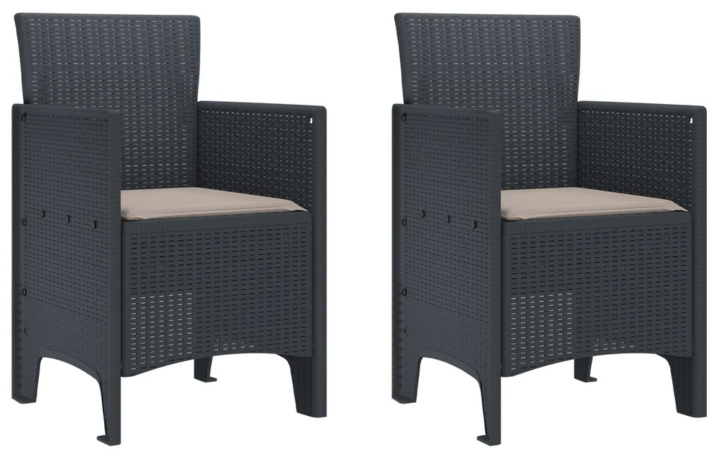 vidaXL Σετ Εξωτερικής Διατροφής 3 pcs Ανθρακί 100 x 100 x 73 εκ