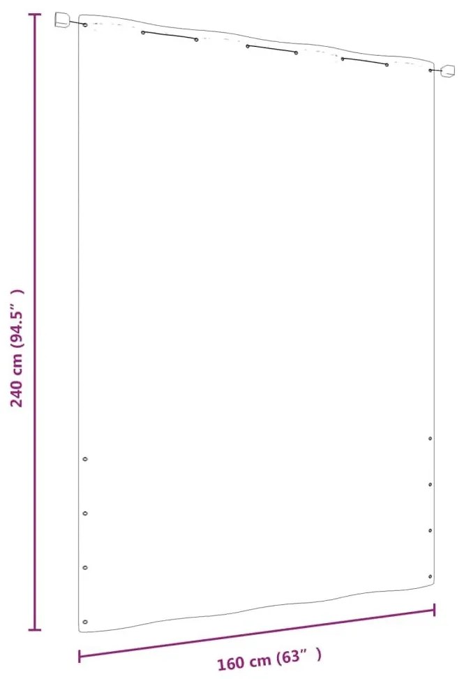 Διαχωριστικό Βεράντας Κόκκινο 160 x 240 εκ. Ύφασμα Oxford - Κόκκινο