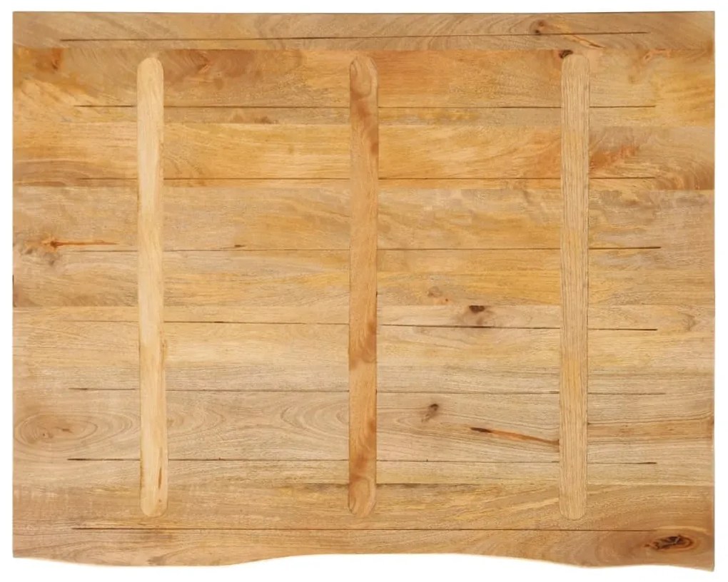 vidaXL Επιφάνεια Τραπεζιού 90x80x2,5 εκ. Live Edge Μασίφ Ξύλο Μάνγκο