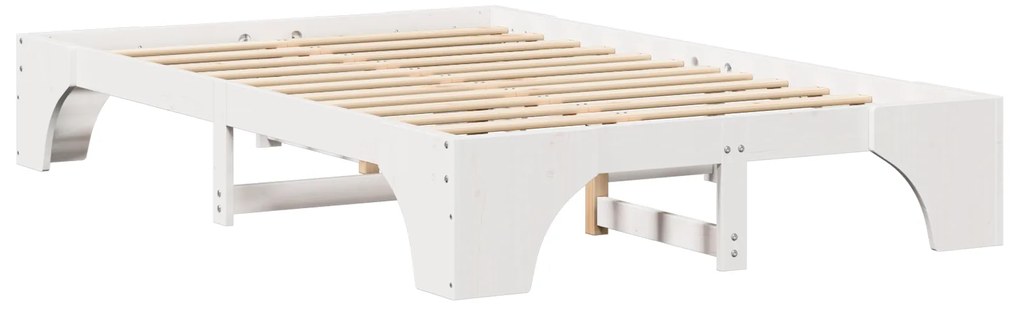 vidaXL Κρεβάτι Λευκό Ξύλο 120 x 200 cm Ανθεκτικό Σύγχρονο