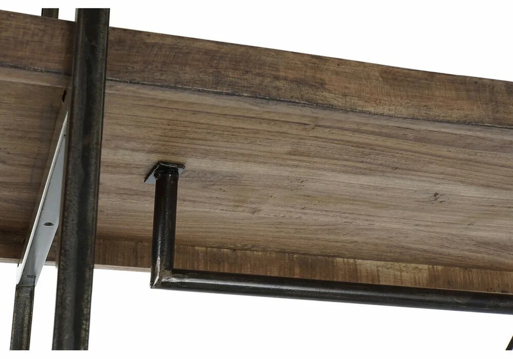 Ντουλάπα για τα ρπύχα DKD Home Decor Καφέ Μαύρο Μέταλλο Ξύλο από Μάνγκο 130 x 47 x 205 cm
