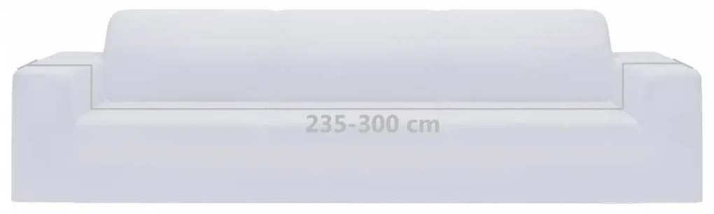 vidaXL Κάλυμμα 4θέσιου Καναπέ Ελαστικό Λευκό από Πολυεστερικό Ζέρσεϊ