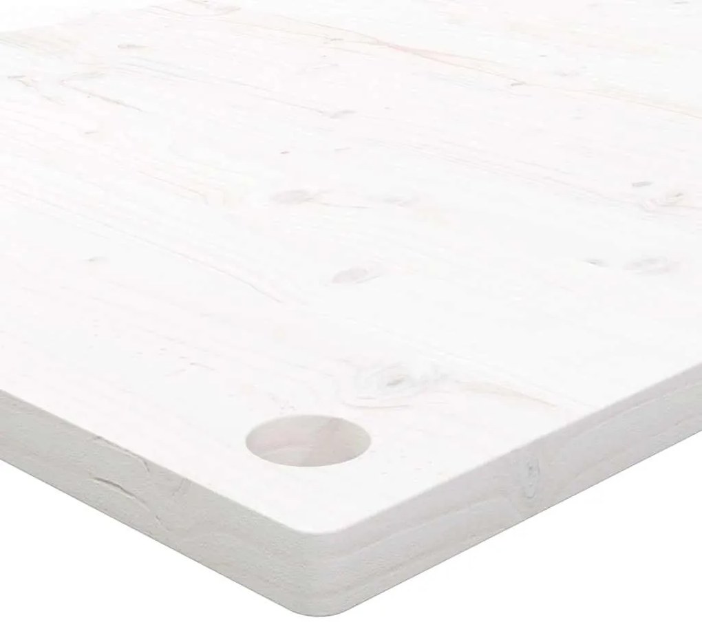 vidaXL Επιφάνεια Γραφείου Λευκή 110x55x2,5 εκ. από Μασίφ Ξύλο Πεύκου