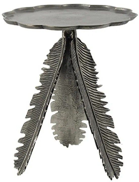 Artekko Feather Τραπέζι Βοηθητικό Μεταλλικό Ασημί Γκρι (43x43x50)cm Artekko 48440