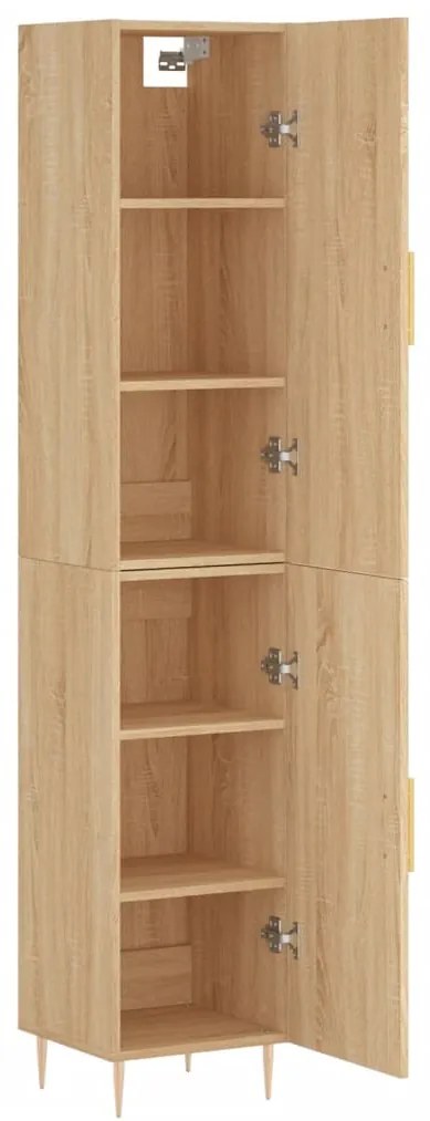 vidaXL Μπουφές Sonoma δρυς 34,5 x 34 x 180 εκ. από Επεξεργασμένο Ξύλο