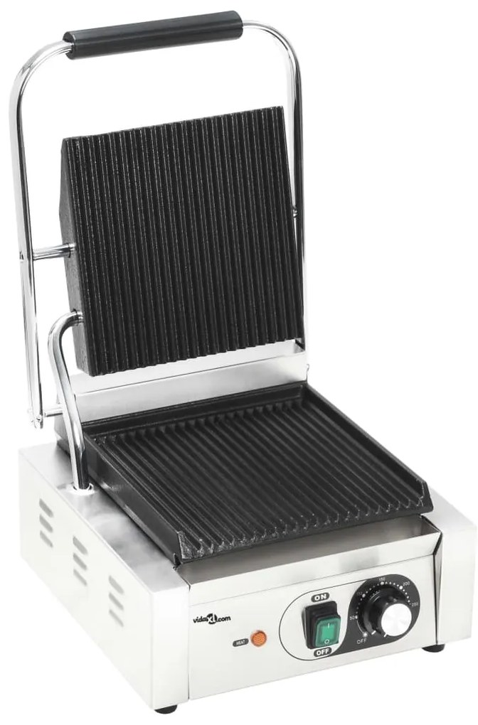 vidaXL Τοστιέρα Ραβδωτή Panini 1800 W 31x30,5x20 εκ. Ανοξείδωτο Ατσάλι