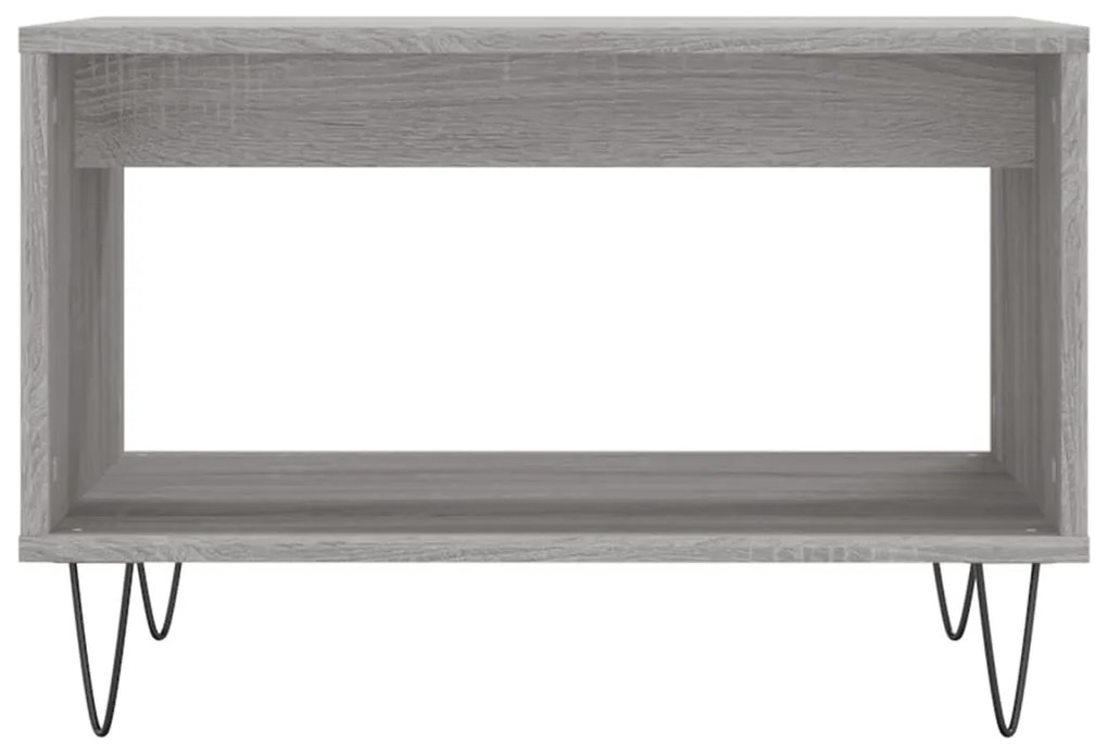 vidaXL Τραπεζάκι Σαλονιού Γκρι Sonoma 60x50x40 εκ. από Επεξεργ. Ξύλο